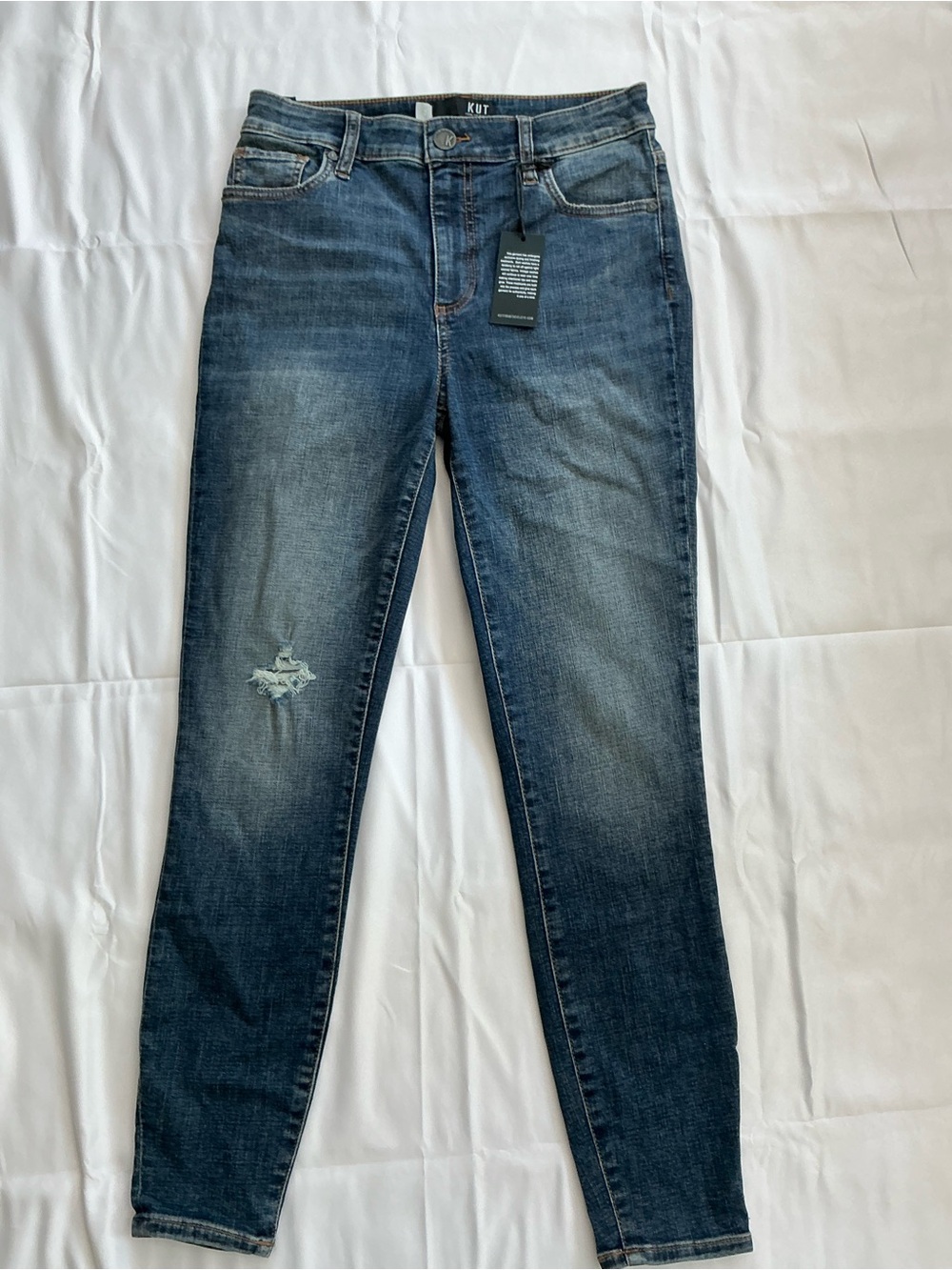 Kut from the Kloth Dark Blue High-Rise Skinny Jeans